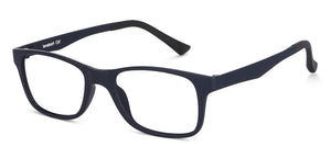 Blue Rectangle Full Rim Narrow Unisex Eyeglasses by Lenskart Air LA-145980