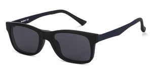 Blue Rectangle Full Rim Narrow Unisex Eyeglasses by Lenskart Air LA-145980