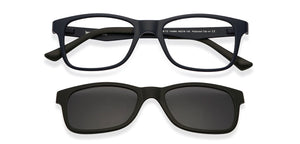 Blue Rectangle Full Rim Narrow Unisex Eyeglasses by Lenskart Air LA-145980