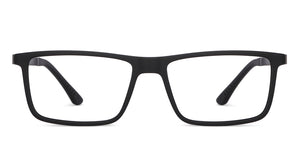 Black Rectangle Full Rim Extra Wide Unisex Eyeglasses by Lenskart Air LA-145981