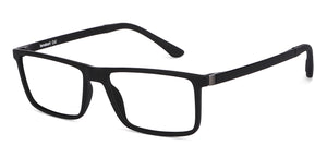 Black Rectangle Full Rim Extra Wide Unisex Eyeglasses by Lenskart Air LA-145981