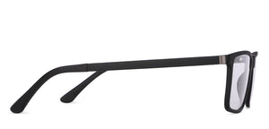 Black Rectangle Full Rim Extra Wide Unisex Eyeglasses by Lenskart Air LA-145981