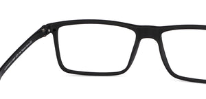 Black Rectangle Full Rim Extra Wide Unisex Eyeglasses by Lenskart Air LA-145981