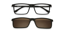Load image into Gallery viewer, Black Rectangle Full Rim Extra Wide Unisex Eyeglasses by Lenskart Air LA-145981