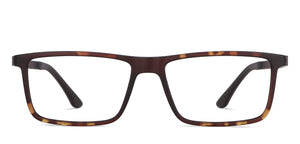 Brown Rectangle Full Rim Extra Wide Unisex Eyeglasses by Lenskart Air LA-145982
