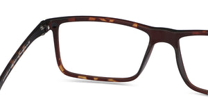 Brown Rectangle Full Rim Extra Wide Unisex Eyeglasses by Lenskart Air LA-145982