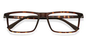 Brown Rectangle Full Rim Extra Wide Unisex Eyeglasses by Lenskart Air LA-145982