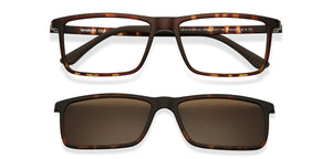 Brown Rectangle Full Rim Extra Wide Unisex Eyeglasses by Lenskart Air LA-145982