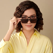 Load image into Gallery viewer, Brown Rectangle Full Rim Unisex Eyeglasses by Lenskart Air LA-145985