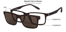 Load image into Gallery viewer, Brown Rectangle Full Rim Unisex Eyeglasses by Lenskart Air LA-145985