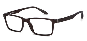 Brown Rectangle Full Rim Unisex Eyeglasses by Lenskart Air LA-145985