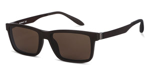 Brown Rectangle Full Rim Unisex Eyeglasses by Lenskart Air LA-145985