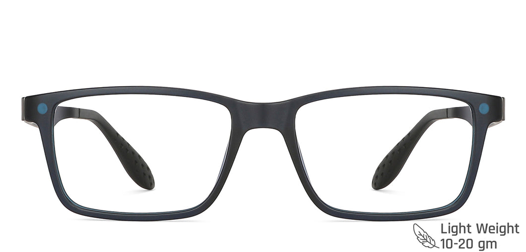 Blue Rectangle Full Rim Unisex Eyeglasses by Lenskart Air LA-147284