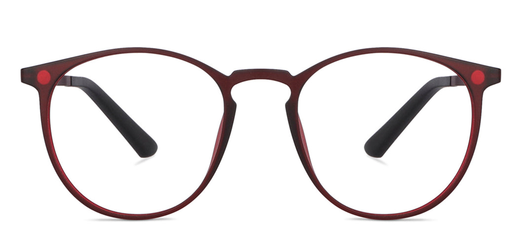 Red Round Full Rim Unisex Eyeglasses by Lenskart Air LA-151469