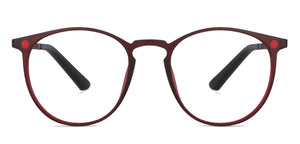 Red Round Full Rim Narrow Unisex Eyeglasses by Lenskart Air LA-145988