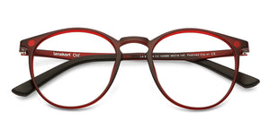 Red Round Full Rim Narrow Unisex Eyeglasses by Lenskart Air LA-145988