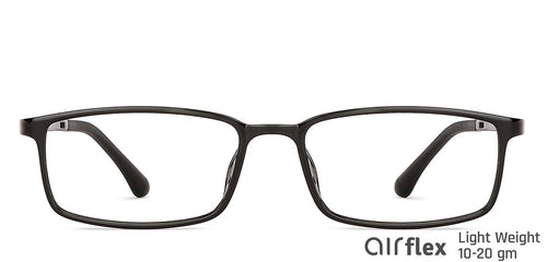 Black Rectangle Full Rim Unisex Eyeglasses by Lenskart Air-146809