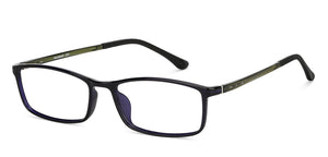 Blue Rectangle Full Rim Unisex Eyeglasses by Lenskart Air-146811