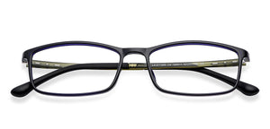 Blue Rectangle Full Rim Unisex Eyeglasses by Lenskart Air-146811