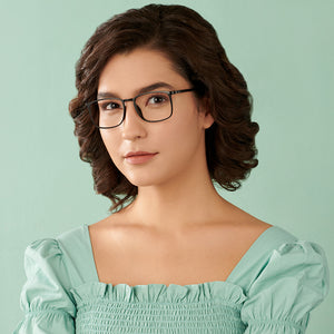 Black Rectangle Full Rim Unisex Eyeglasses by Lenskart Air-147285