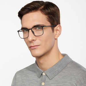 Black Rectangle Full Rim Unisex Eyeglasses by Lenskart Air-147285