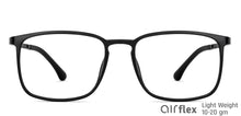 Load image into Gallery viewer, Black Rectangle Full Rim Unisex Eyeglasses by Lenskart Air-147285