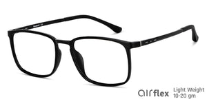Black Rectangle Full Rim Unisex Eyeglasses by Lenskart Air-147285