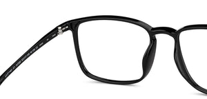 Black Rectangle Full Rim Unisex Eyeglasses by Lenskart Air-147285