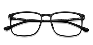 Black Rectangle Full Rim Unisex Eyeglasses by Lenskart Air-147285