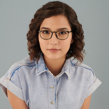 Load image into Gallery viewer, Black Round Full Rim Unisex Eyeglasses by Lenskart Air-146813