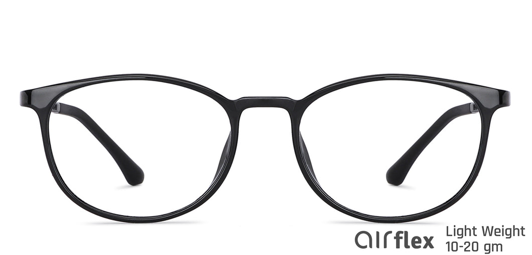 Black Round Full Rim Unisex Eyeglasses by Lenskart Air-146813