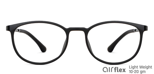 Black Round Full Rim Unisex Eyeglasses by Lenskart Air-148369