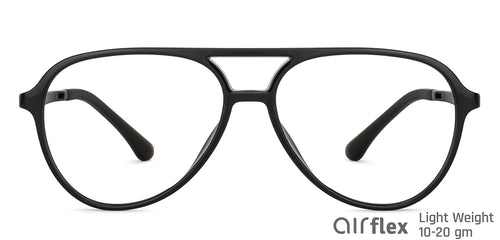 Black Aviator Full Rim Unisex Eyeglasses by Lenskart Air-148361