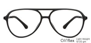 Black Aviator Full Rim Unisex Eyeglasses by Lenskart Air-148361