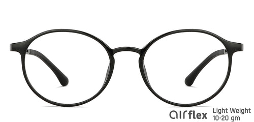 Black Round Full Rim Extra Narrow Unisex Eyeglasses by Lenskart Air-146819