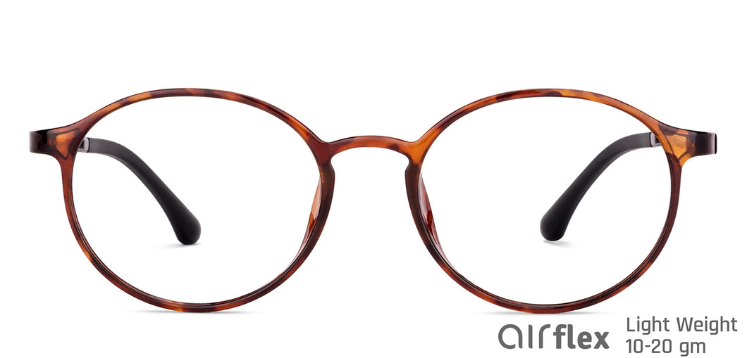 Brown Round Full Rim Unisex Eyeglasses by Lenskart Air-146820