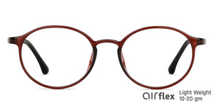 Brown Round Full Rim Unisex Eyeglasses by Lenskart Air-146808