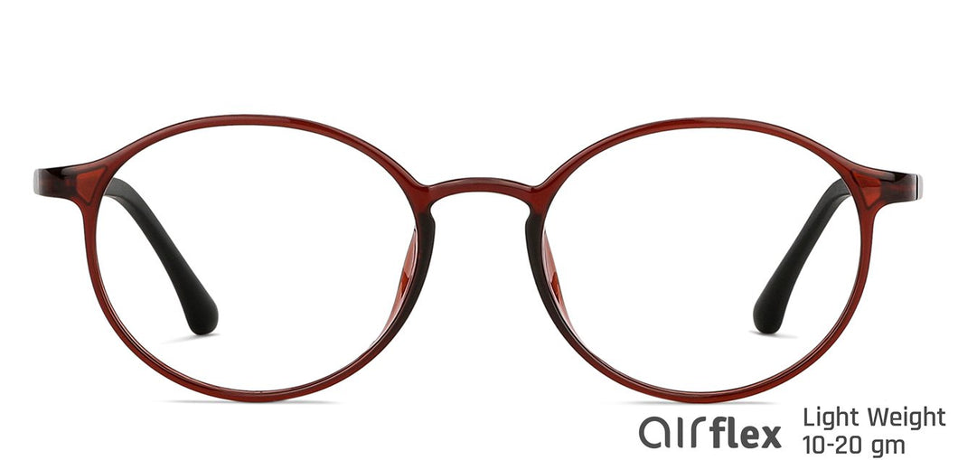 Brown Round Full Rim Unisex Eyeglasses by Lenskart Air-146808