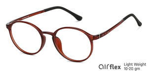 Brown Round Full Rim Unisex Eyeglasses by Lenskart Air-146808