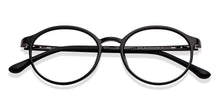 Load image into Gallery viewer, Black Round Full Rim Unisex Eyeglasses by Lenskart Air-148365