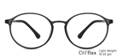 Grey Round Full Rim Unisex Eyeglasses by Lenskart Air-148366