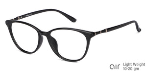 Black Cat Eye Full Rim Medium Women Eyeglasses by Lenskart Air-145995