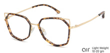 Load image into Gallery viewer, Gold Cat Eye Full Rim Narrow Women Eyeglasses by Lenskart Air-145998