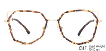 Load image into Gallery viewer, Gold Cat Eye Full Rim Narrow Women Eyeglasses by Lenskart Air-145998
