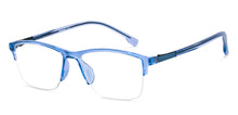 Load image into Gallery viewer, Blue Rectangle Half Rim Unisex Eyeglasses by Lenskart Air-149307
