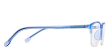 Load image into Gallery viewer, Blue Rectangle Half Rim Unisex Eyeglasses by Lenskart Air-149307