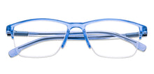 Load image into Gallery viewer, Blue Rectangle Half Rim Unisex Eyeglasses by Lenskart Air-149307