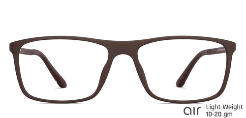 Brown Rectangle Full Rim Unisex Eyeglasses by Lenskart Air-145999