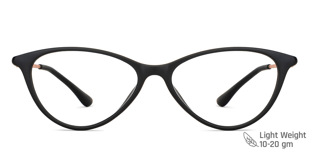 Black Cat Eye Full Rim Women Eyeglasses by Lenskart Air-149470