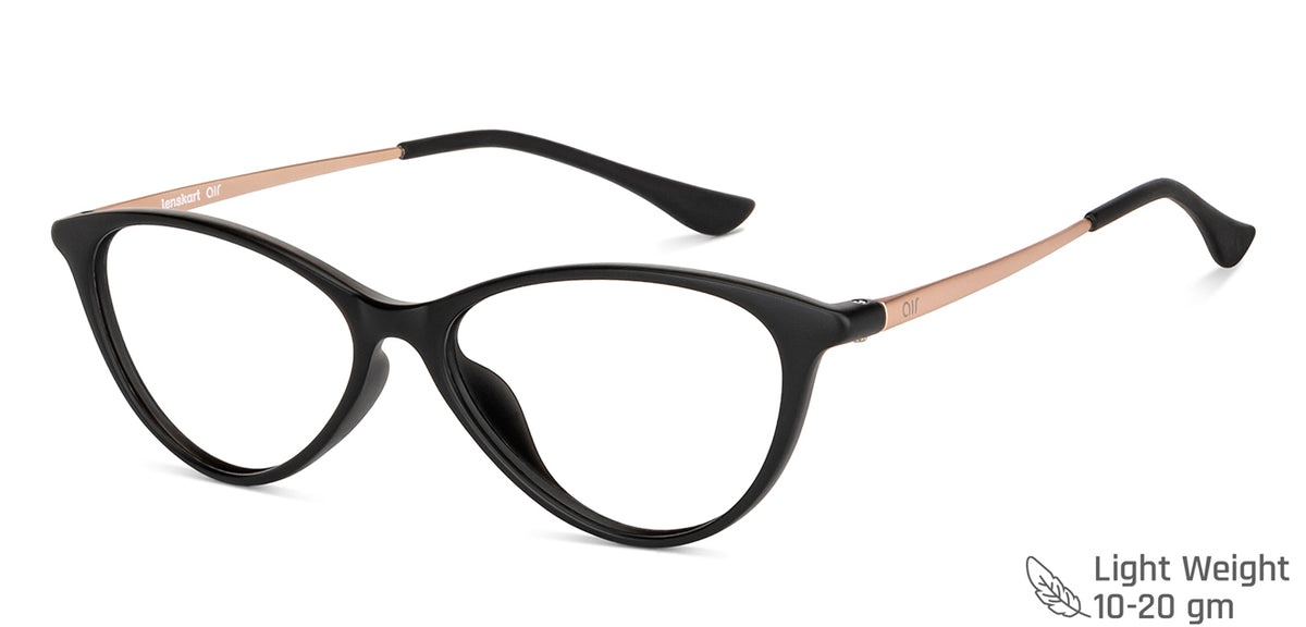 Black Cat Eye Full Rim Women Eyeglasses by Lenskart Air149470